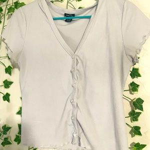 White medium button up women top
